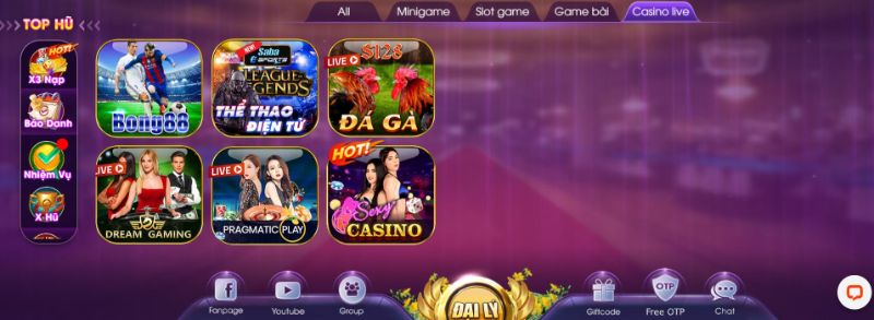 Game casino live đầy lôi cuốn